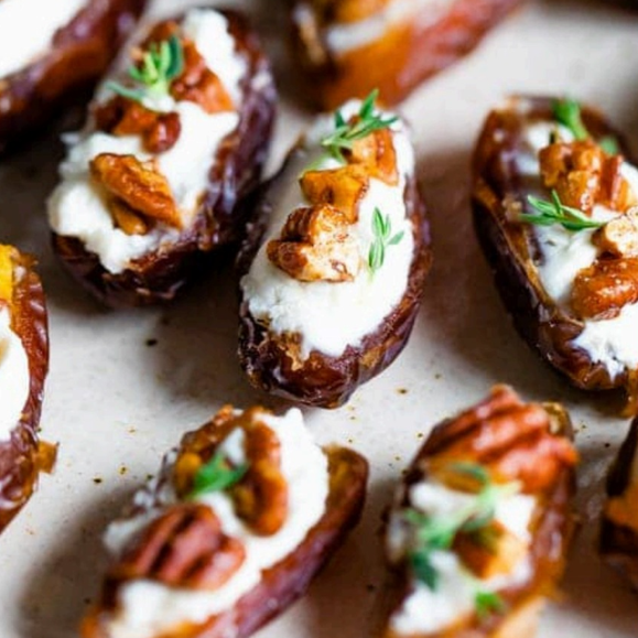 Goat Cheese & Pecan Stuffed Dates